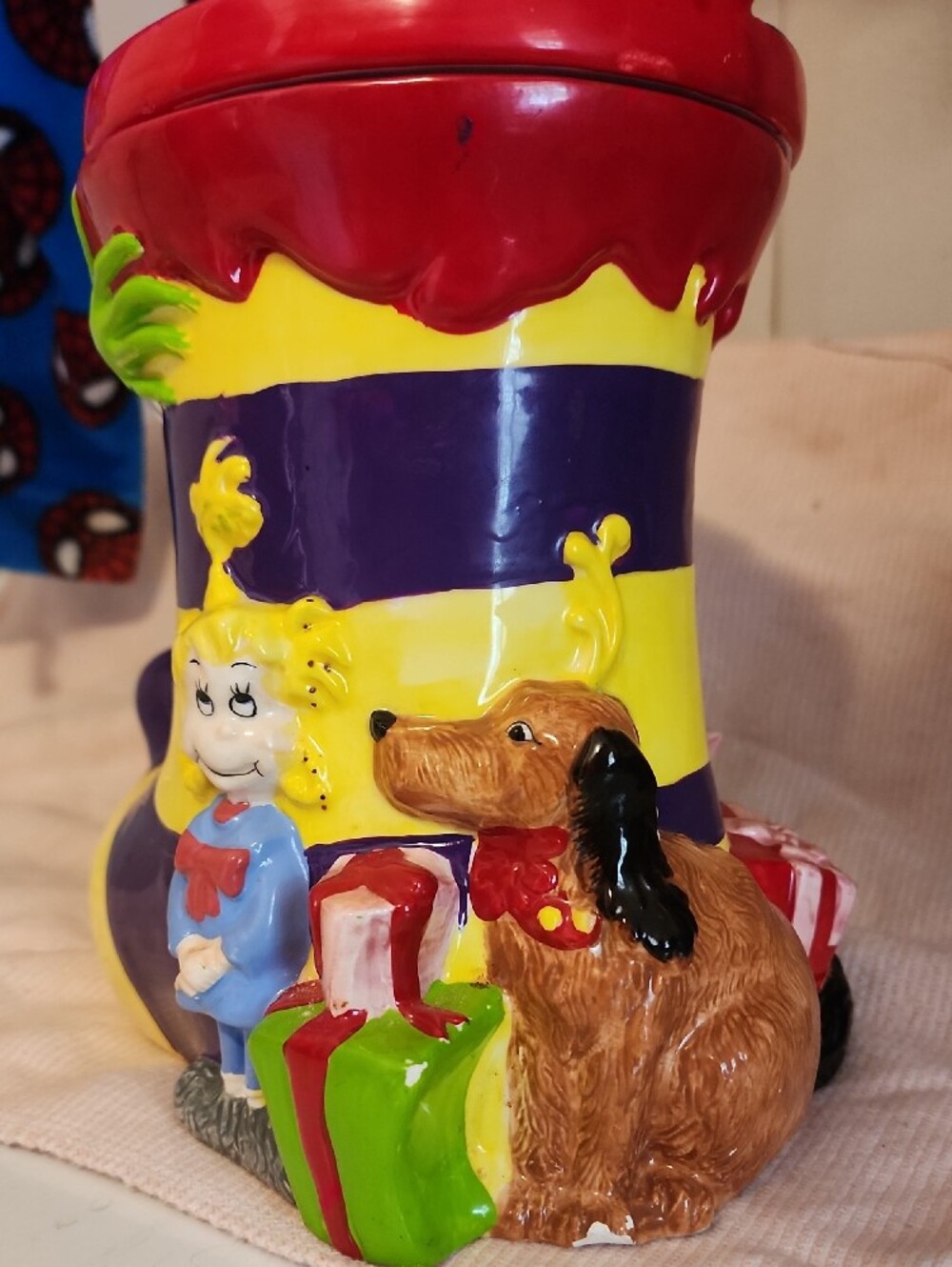 Vintage Grinch Holiday Cookie Jar - Multi-Color - Picture 2 of 6
